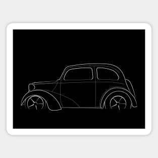 Ford Anglia - profile stencil, white Magnet